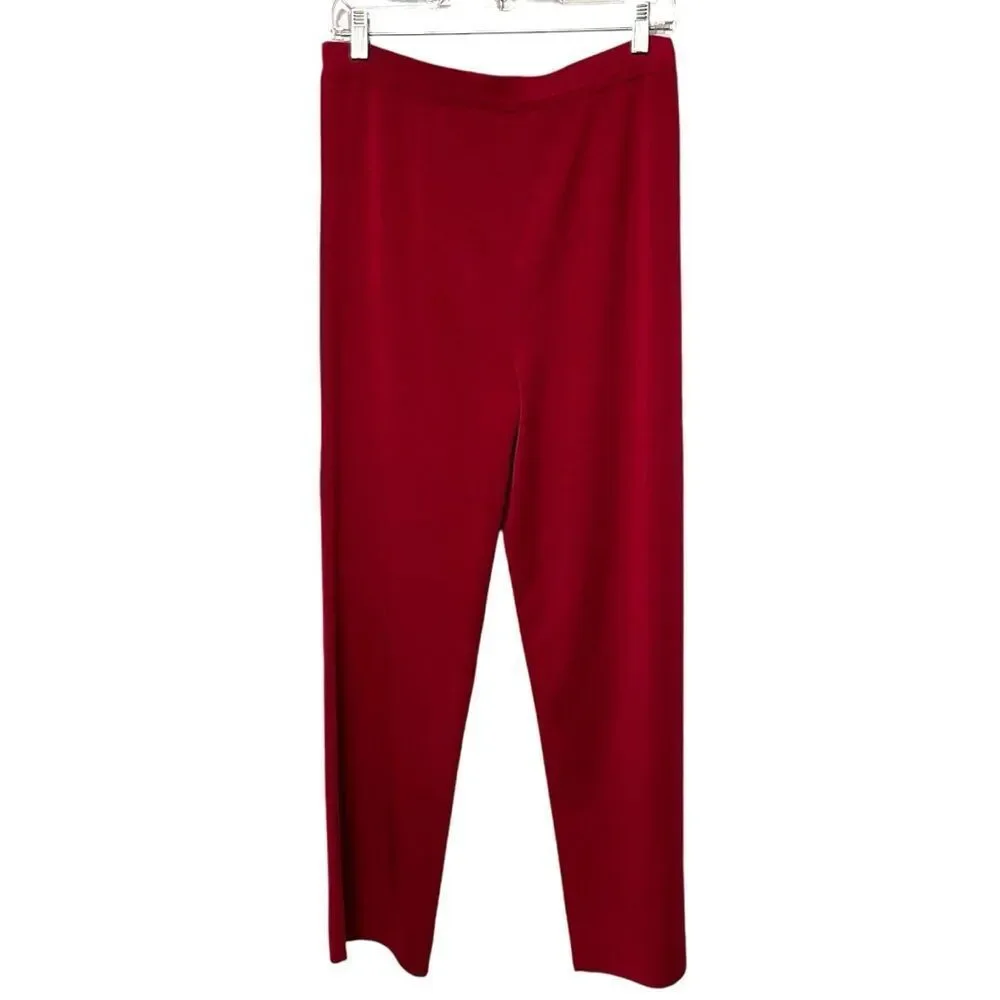 EXCLUSIVELY MISOOK Stretch Red Trousers Large Petite